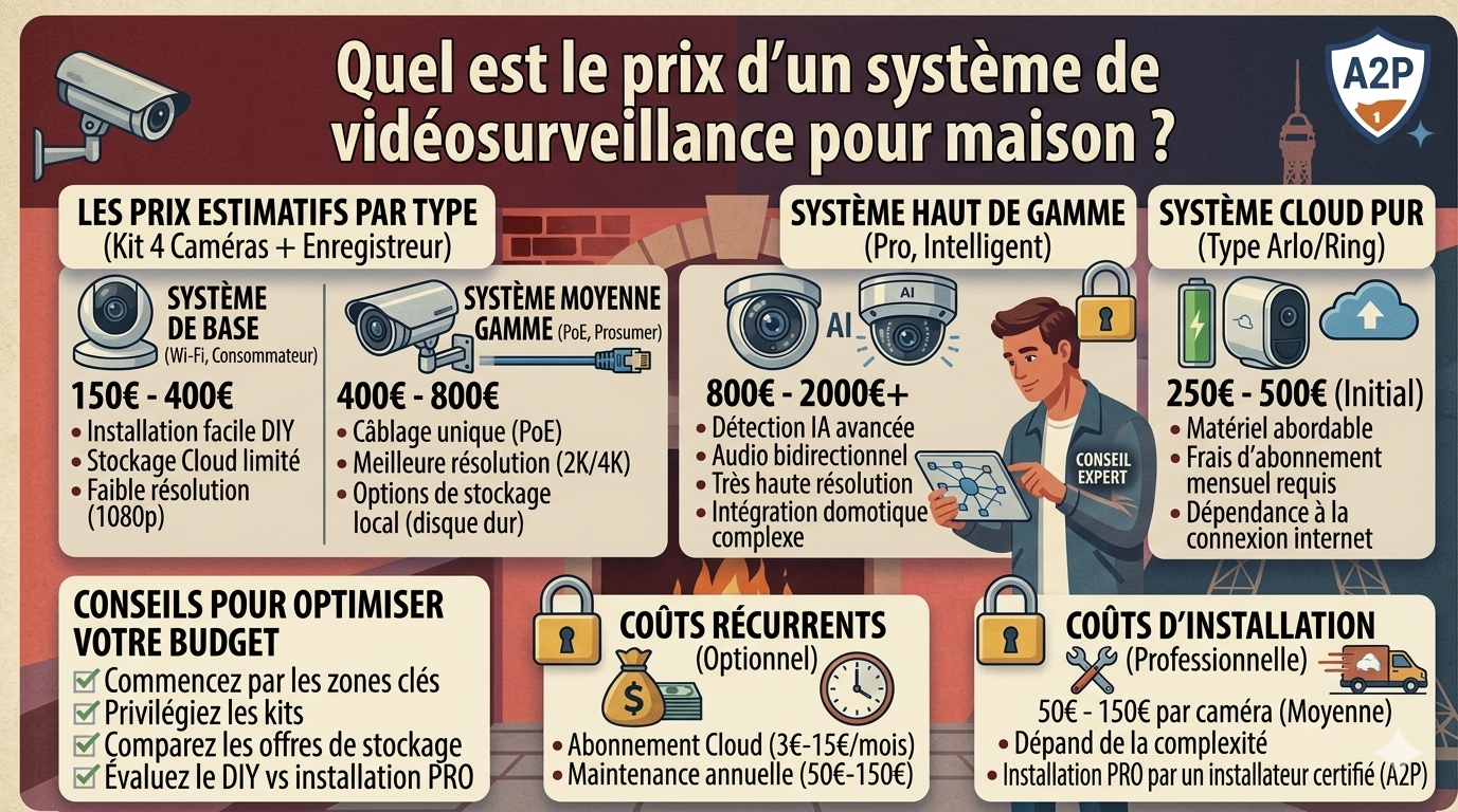 Quel est le prix d'un système de videosurveillance ?