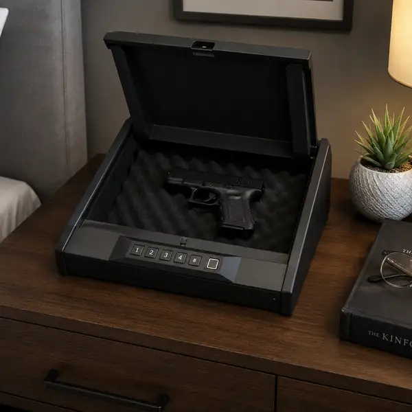 Coffre-fort biométrique compact pour 2 armes installé par OFIP Paris